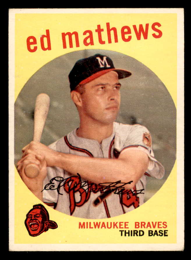 1959 Topps Baseball #450 Eddie Mathews Braves VG-EX 546170