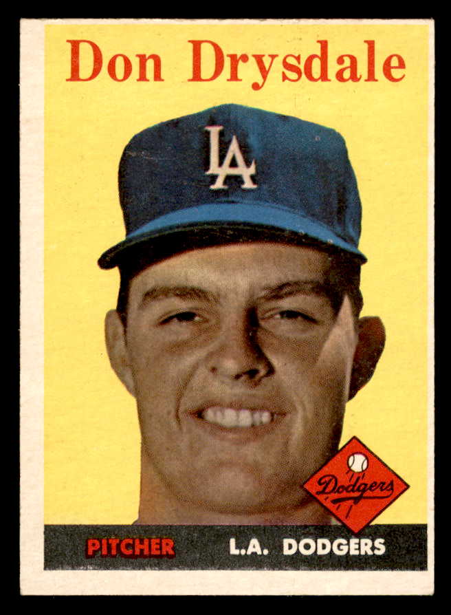 1958 Topps Baseball #025 Don Drysdale Dodgers VG-EX 546177