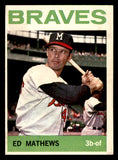 1964 Topps Baseball #035 Eddie Mathews Braves VG-EX 546183