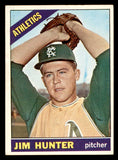 1966 Topps Baseball #036 Catfish Hunter A's VG-EX 546217