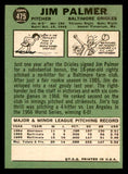 1967 Topps Baseball #475 Jim Palmer Orioles EX 546238