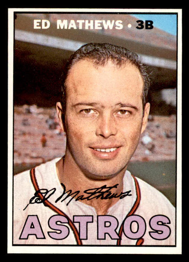 1967 Topps Baseball #166 Eddie Mathews Braves EX-MT 546257