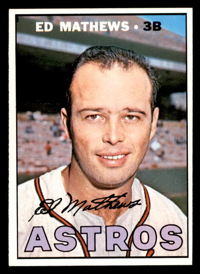 1967 Topps Baseball #166 Eddie Mathews Braves EX-MT 546258