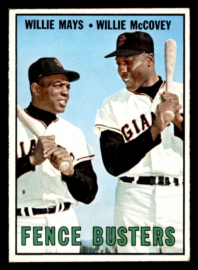 1967 Topps Baseball #423 Willie Mays Willie McCovey EX+/EX-MT 546272