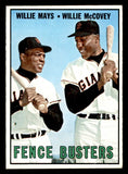 1967 Topps Baseball #423 Willie Mays Willie McCovey EX+/EX-MT 546272