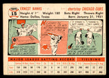 1956 Topps Baseball #015 Ernie Banks Cubs VG/VG-EX White 546278