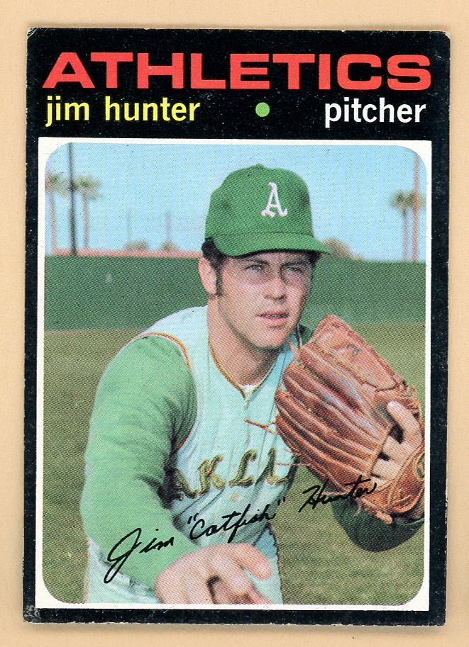 1971 Topps Baseball #045 Catfish Hunter A's EX 546286
