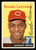 1958 Topps #374 Brooks Lawrence Reds Signed Autographed