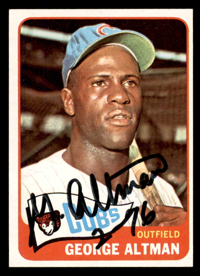 1965 Topps #528 George Altman Cubs Signed Autographed