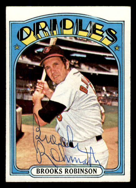 1972 Topps #550 Brooks Robinson Orioles Signed Autographed