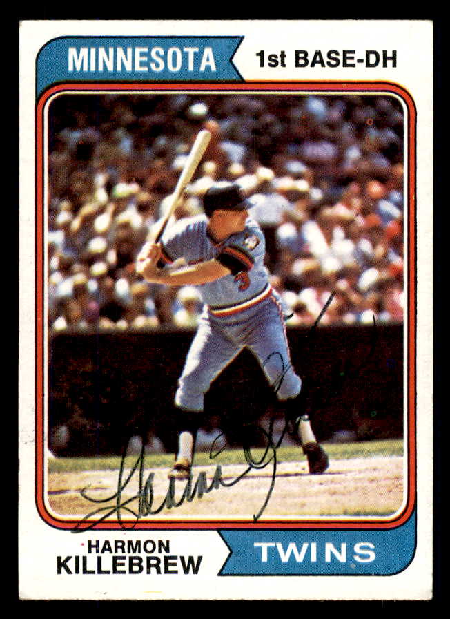 1974 Topps #400 Harmon Killebrew Twins Signed Autographed