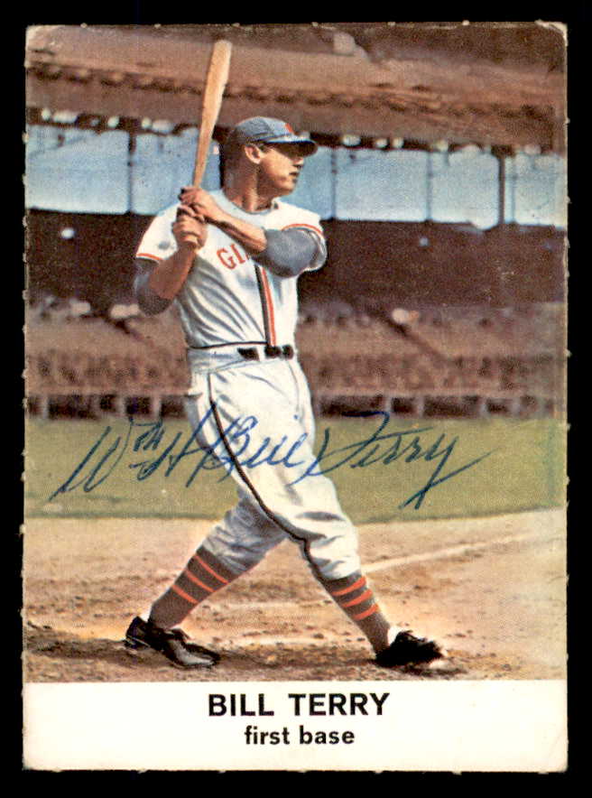 1961 Golden Press #005 Bill Terry Giants Signed Autographed
