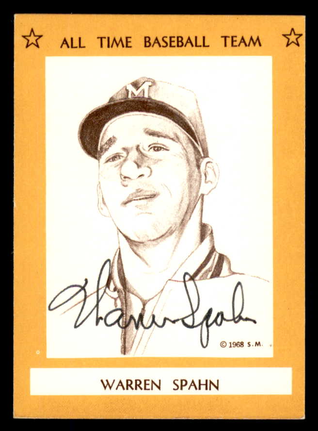 1968 Sports Memorabilia #004 Warren Spahn Signed Autographed