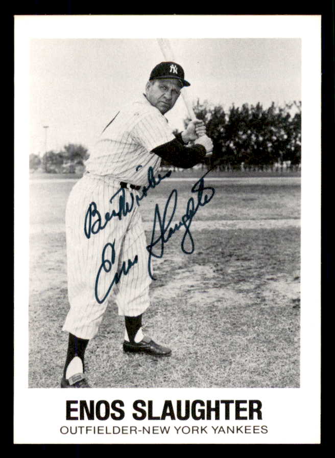 1977 TCMA #040 Enos Slaughter Yankees Signed Autographed