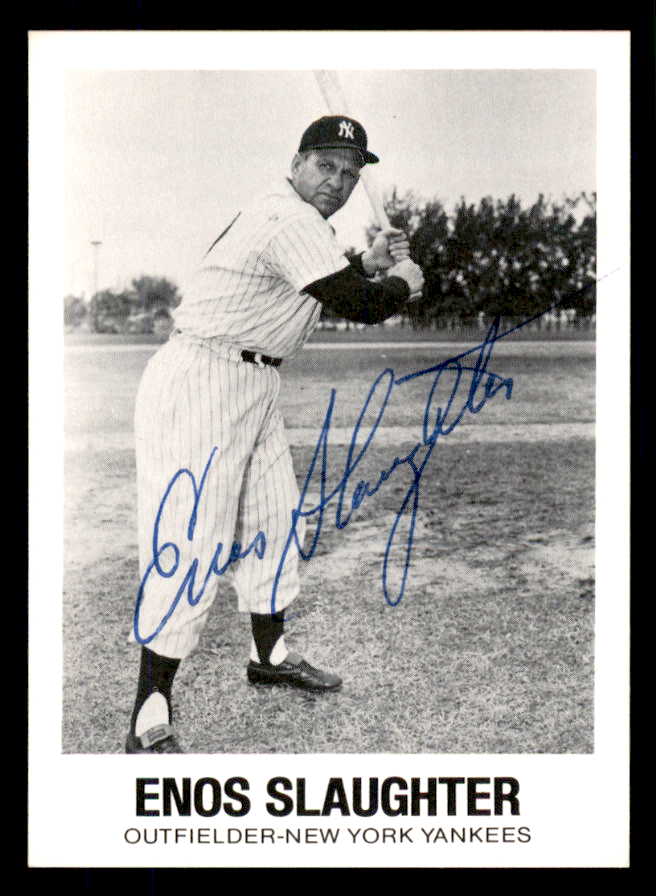 1977 TCMA #040 Enos Slaughter Yankees Signed Autographed