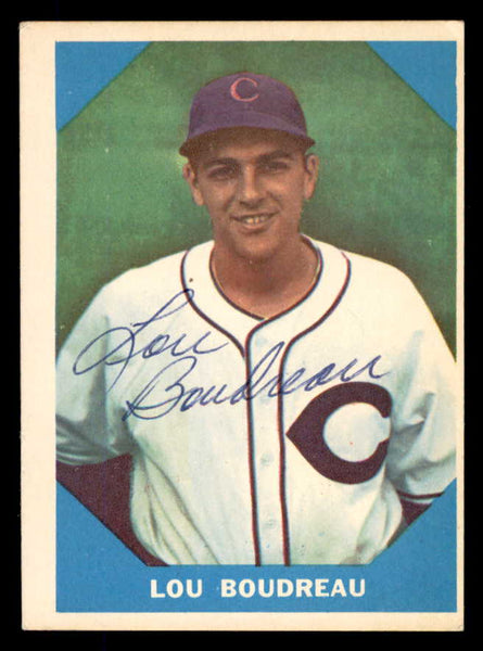 1960 Fleer #016 Lou Boudreau Indians Signed Autographed