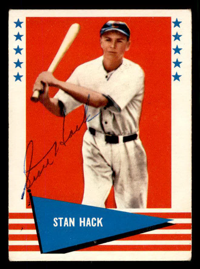 1961 Fleer #110 Stan Hack Cubs Signed Autographed
