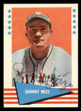 1961 Fleer #063 Johnny Mize Giants Signed Autographed