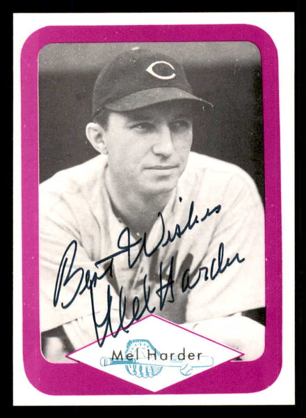 1975 Great Plains Greats #027 Mel Harder Signed Autographed
