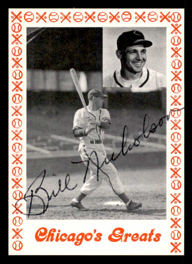 1976 Chicago Greats Bill Nicholson Cubs Signed Autographed