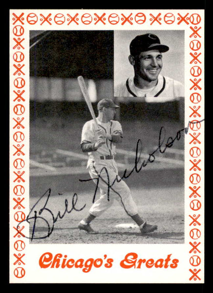 1976 Chicago Greats Bill Nicholson Cubs Signed Autographed