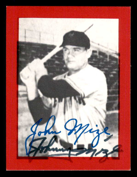 1977 Shakey's #00B Johnny Mize Giants Signed Autographed
