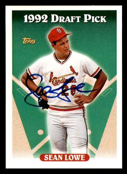 1993 Topps #191 Sean Lowe Cardinals Signed Autographed