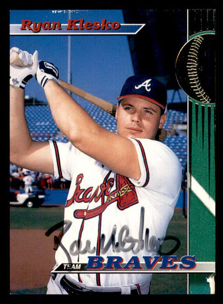 1993 Stadium Club #026 Ryan Klesko Braves Signed Autographed