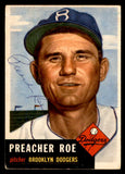 1953 Topps #254 Preacher Roe Dodgers Signed Autographed