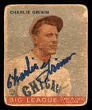 1933 Goudey #051 Charlie Grimm Cubs Signed Autographed