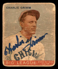 1933 Goudey #051 Charlie Grimm Cubs Signed Autographed