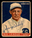 1933 Goudey #100 George Uhle Tigers Signed Autographed