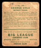1933 Goudey #100 George Uhle Tigers Signed Autographed