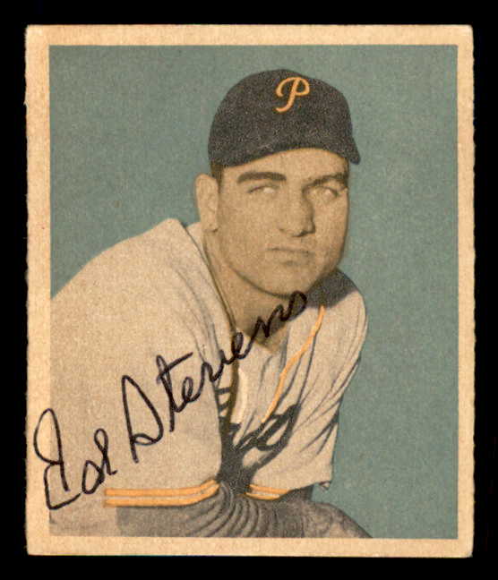 1949 Bowman #093 Ed Stevens Pirates Signed Autographed