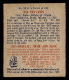 1949 Bowman #093 Ed Stevens Pirates Signed Autographed