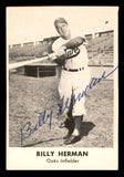 1950 Remar Billy Herman Oaks Signed Autographed