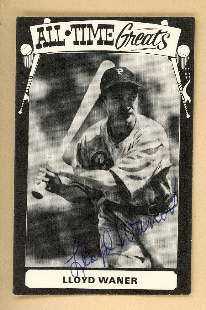 1975 TCMA Greats Lloyd Waner Pirates Signed Autographed
