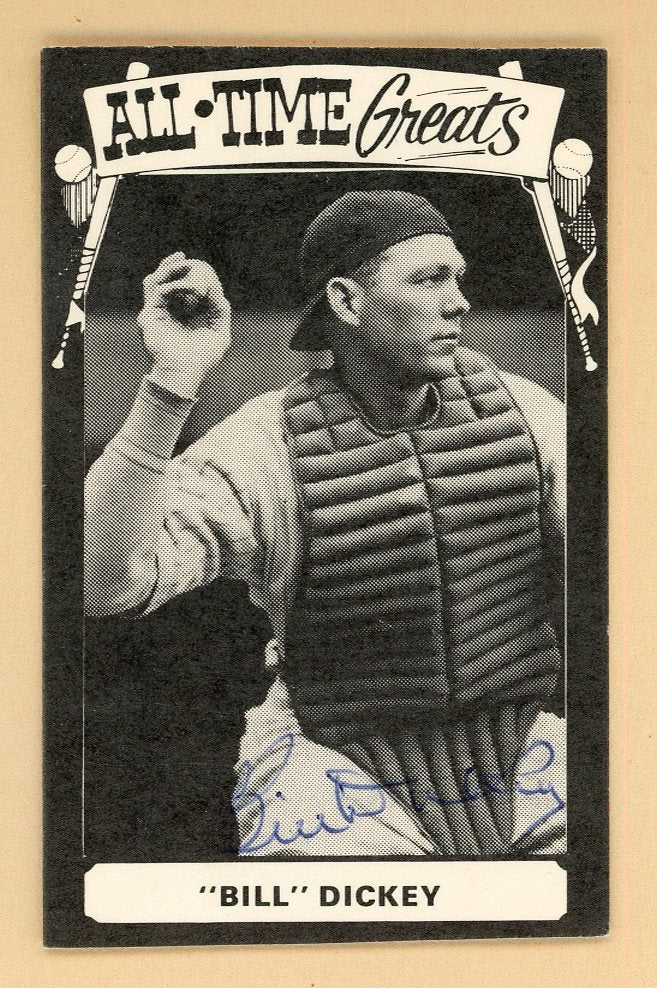 1975 TCMA Greats Bill Dickey Yankees Signed Autographed