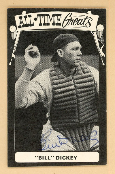 1975 TCMA Greats Bill Dickey Yankees Signed Autographed