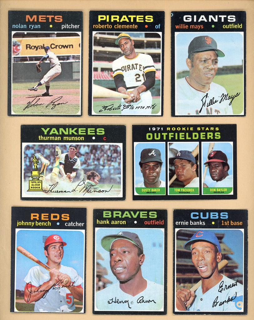 1971 Topps Baseball Complete Set EX/EX+ Clemente Aaron Mays 546520