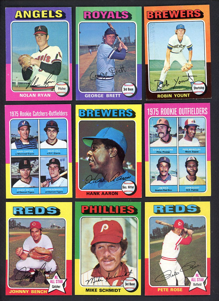 1975 Topps Baseball Complete Set EX+/EX-MT Brett Aaron Yount 546522