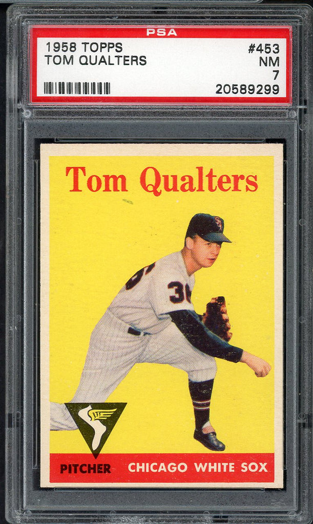 1958 Topps Baseball #453 Tom Qualters White Sox PSA 7 NM 546541