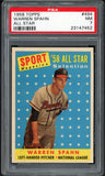 1958 Topps Baseball #494 Warren Spahn A.S. Braves PSA 7 NM 546549