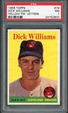 1958 Topps Baseball #079 Dick Williams Indians PSA 7 NM Yellow Letter 546588