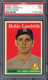 1958 Topps Baseball #024 Hobie Landrith Cardinals PSA 7 NM 546603