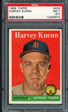 1958 Topps Baseball #434 Harvey Kuenn Tigers PSA 7 NM st 546624