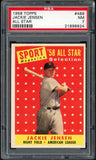 1958 Topps Baseball #489 Jackie Jensen A.S. Red Sox PSA 7 NM 546629