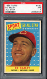 1958 Topps Baseball #490 Ed Bailey A.S. Reds PSA 7 NM 546631