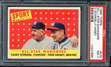 1958 Topps Baseball #475 Casey Stengel A.S. Yankees PSA 7 NM 546642