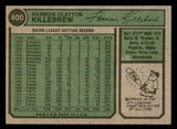 1974 Topps Baseball #400 Harmon Killebrew Twins NR-MT 546667